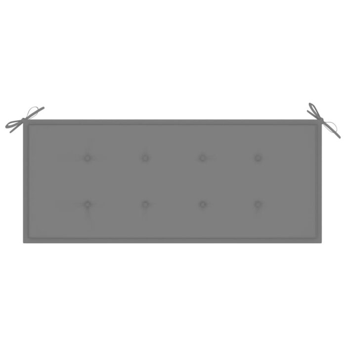 Banc de jardin pliable avec coussin 118 cm Bambou – Image 5