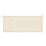 Banc de jardin pliable avec coussin 118 cm Bambou – Image 5