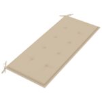 Banc de jardin pliable avec coussin 118 cm Bambou – Image 4