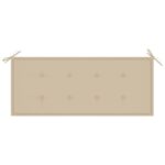 Banc de jardin pliable avec coussin 118 cm Bambou – Image 5