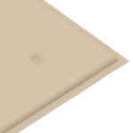 Banc de jardin pliable avec coussin 118 cm Bambou – Image 6