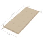 Banc de jardin pliable avec coussin 118 cm Bambou – Image 8