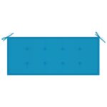 Banc de jardin pliable avec coussin 118 cm Bambou – Image 5