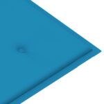 Banc de jardin pliable avec coussin 118 cm Bambou – Image 6