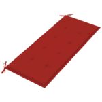 Banc de jardin pliable avec coussin 118 cm Bambou – Image 4
