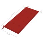 Banc de jardin pliable avec coussin 118 cm Bambou – Image 8