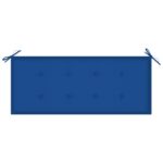 Banc de jardin pliable avec coussin 118 cm Bambou – Image 5