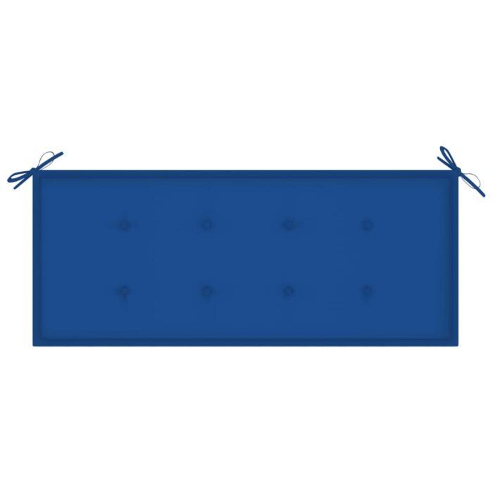Banc de jardin pliable avec coussin 118 cm Bambou – Image 5