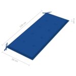 Banc de jardin pliable avec coussin 118 cm Bambou – Image 8