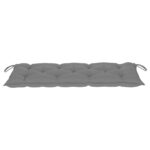 Banc de jardin pliable avec coussin 118 cm Bambou – Image 5