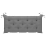 Banc de jardin pliable avec coussin 118 cm Bambou – Image 6