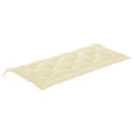 Banc de jardin pliable avec coussin 118 cm Bambou – Image 4