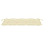 Banc de jardin pliable avec coussin 118 cm Bambou – Image 5