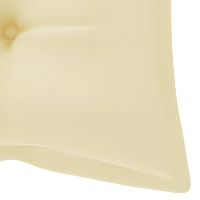 Banc de jardin pliable avec coussin 118 cm Bambou – Image 7
