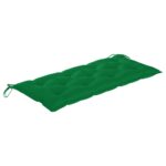 Banc de jardin pliable avec coussin 118 cm Bambou – Image 4