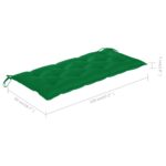 Banc de jardin pliable avec coussin 118 cm Bambou – Image 9