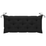 Banc de jardin pliable avec coussin 118 cm Bambou – Image 6