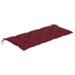 Banc de jardin pliable avec coussin 118 cm Bambou – Image 4