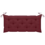 Banc de jardin pliable avec coussin 118 cm Bambou – Image 6