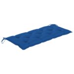 Banc de jardin pliable avec coussin 118 cm Bambou – Image 4