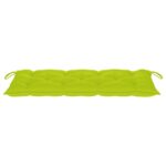 Banc de jardin pliable avec coussin 118 cm Bambou – Image 5