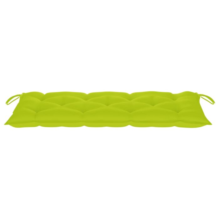 Banc de jardin pliable avec coussin 118 cm Bambou – Image 5