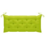Banc de jardin pliable avec coussin 118 cm Bambou – Image 6