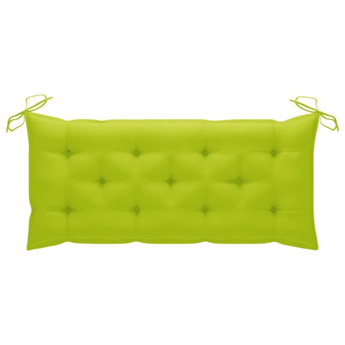 Banc de jardin pliable avec coussin 118 cm Bambou – Image 6