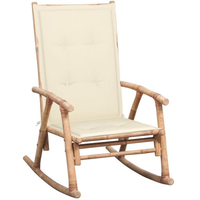 VXL8720286278291_a_en_hd_1.jpg Chaise à bascule avec coussin Bambou – Image 1