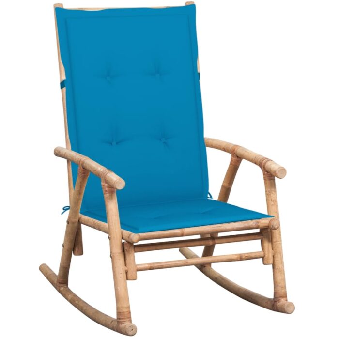 VXL8720286278314_a_en_hd_1.jpg Chaise à bascule avec coussin Bambou – Image 1