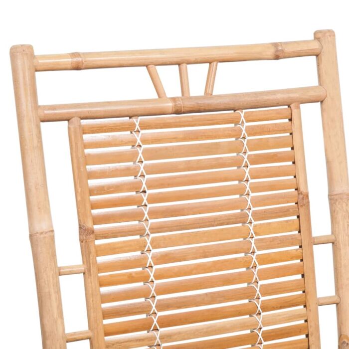 Chaise à bascule avec coussin Bambou – Image 3