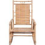 Chaise à bascule avec coussin Bambou – Image 2