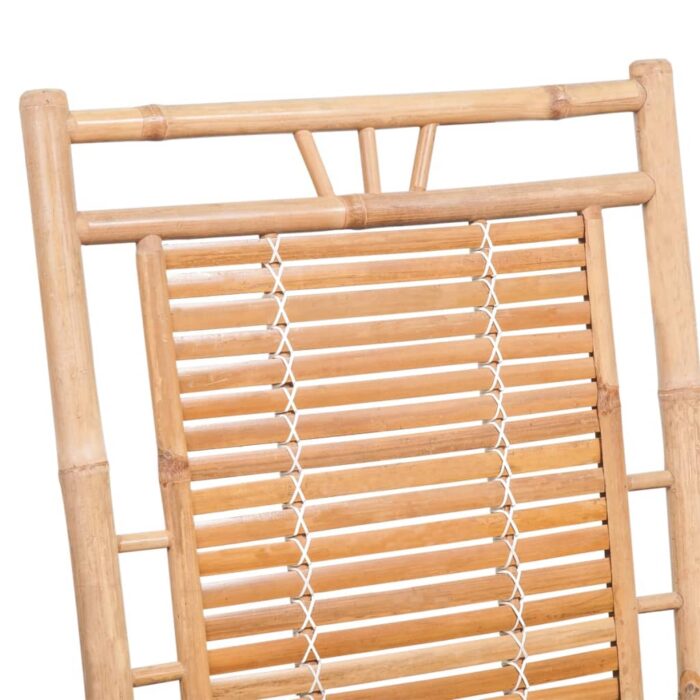 Chaise à bascule avec coussin Bambou – Image 3