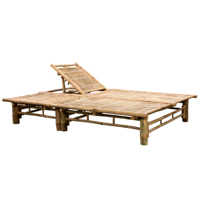 Chaise longue pour 2 personnes avec coussins Bambou – Image 3