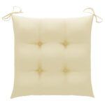 Chaises pliables de jardin lot de 2 avec coussins Bambou – Image 7