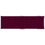 Chaise longue avec coussin Gris Bois d'acacia solide – Image 11