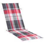 Chaise longue avec coussin Gris Bois d'acacia solide – Image 12