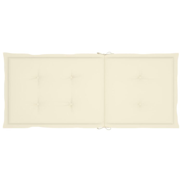 Chaises pliables de jardin lot de 3 avec coussins Bois d'acacia – Image 7