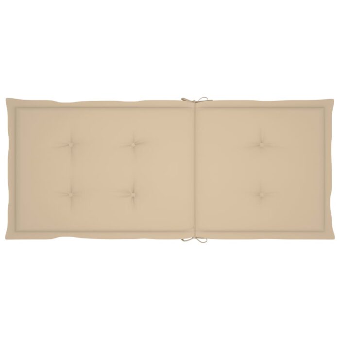 Chaises pliables de jardin lot de 3 avec coussins Bois d'acacia – Image 8