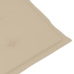 Chaises pliables de jardin lot de 3 avec coussins Bois d'acacia – Image 9