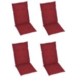 Chaises pliables de jardin lot de 3 avec coussins Bois d'acacia – Image 5