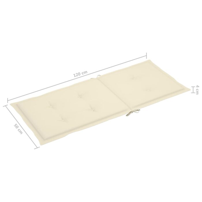 Chaises pliables de jardin lot de 6 avec coussins Bois d'acacia – Image 10