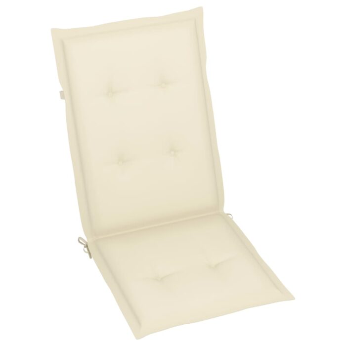 Chaises pliables de jardin lot de 6 avec coussins Bois d'acacia – Image 6