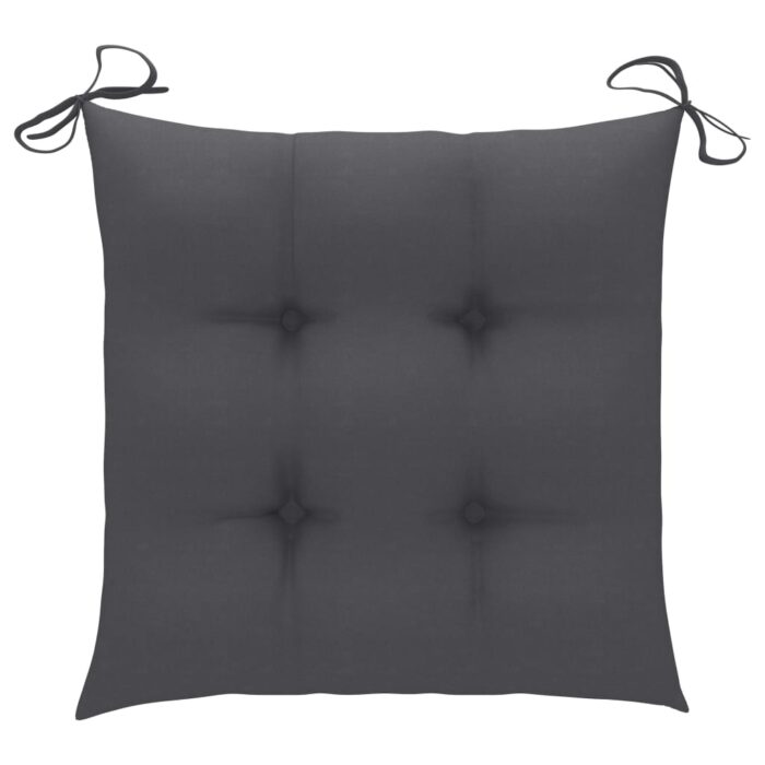 Chaises à manger d'extérieur lot de 2 et coussins Acacia massif – Image 8