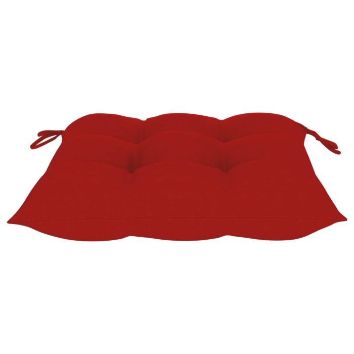 Chaises à manger d'extérieur lot de 2 et coussins Acacia massif – Image 12