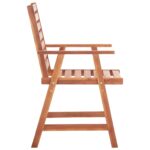 Chaises à manger d'extérieur lot de 2 et coussins Acacia massif – Image 4