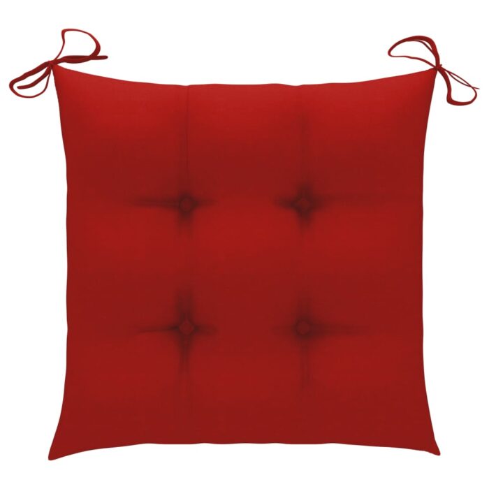 Chaises à manger d'extérieur lot de 2 et coussins Acacia massif – Image 8