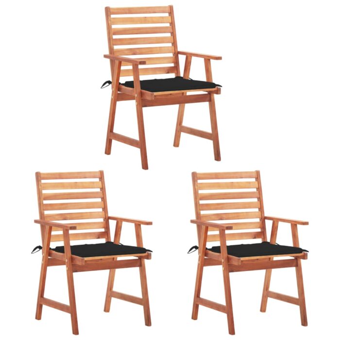 VXL8720286282786_a_en_hd_1.jpg Chaises à manger d'extérieur lot de 3 et coussins Acacia massif – Image 1