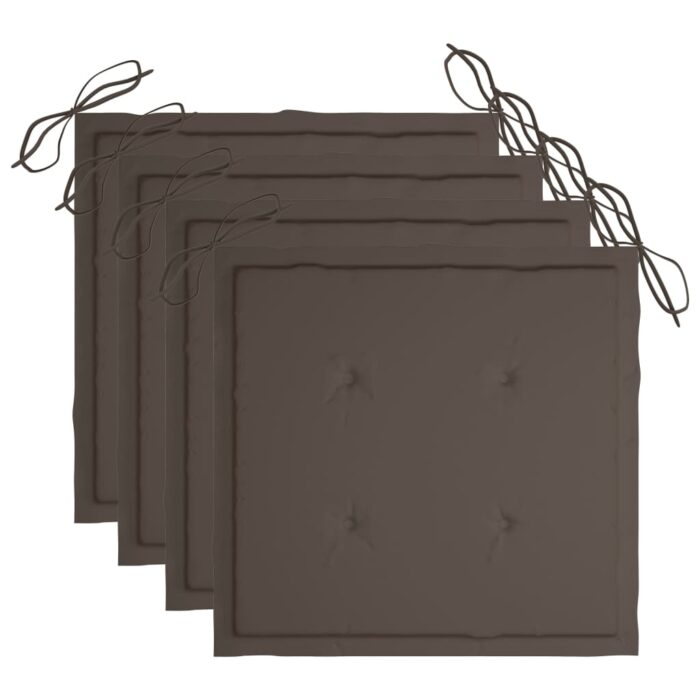 Chaises à manger d'extérieur lot de 3 et coussins Acacia massif – Image 5
