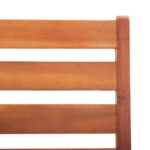 Chaises à manger d'extérieur lot de 3 et coussins Acacia massif – Image 6